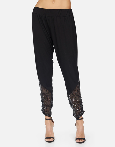 The Shirred Contrast Sequin Pant