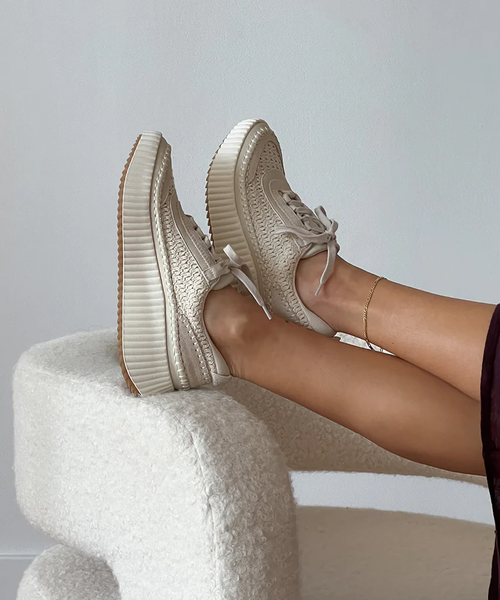 The Crochet Lace Up Sneaker